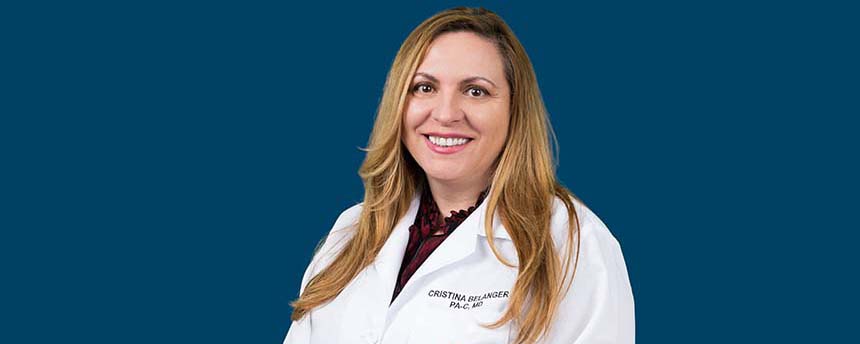Dr. Cristina Belanger is an alumna of the School of Physician Assistant Studies, Class of 2008
