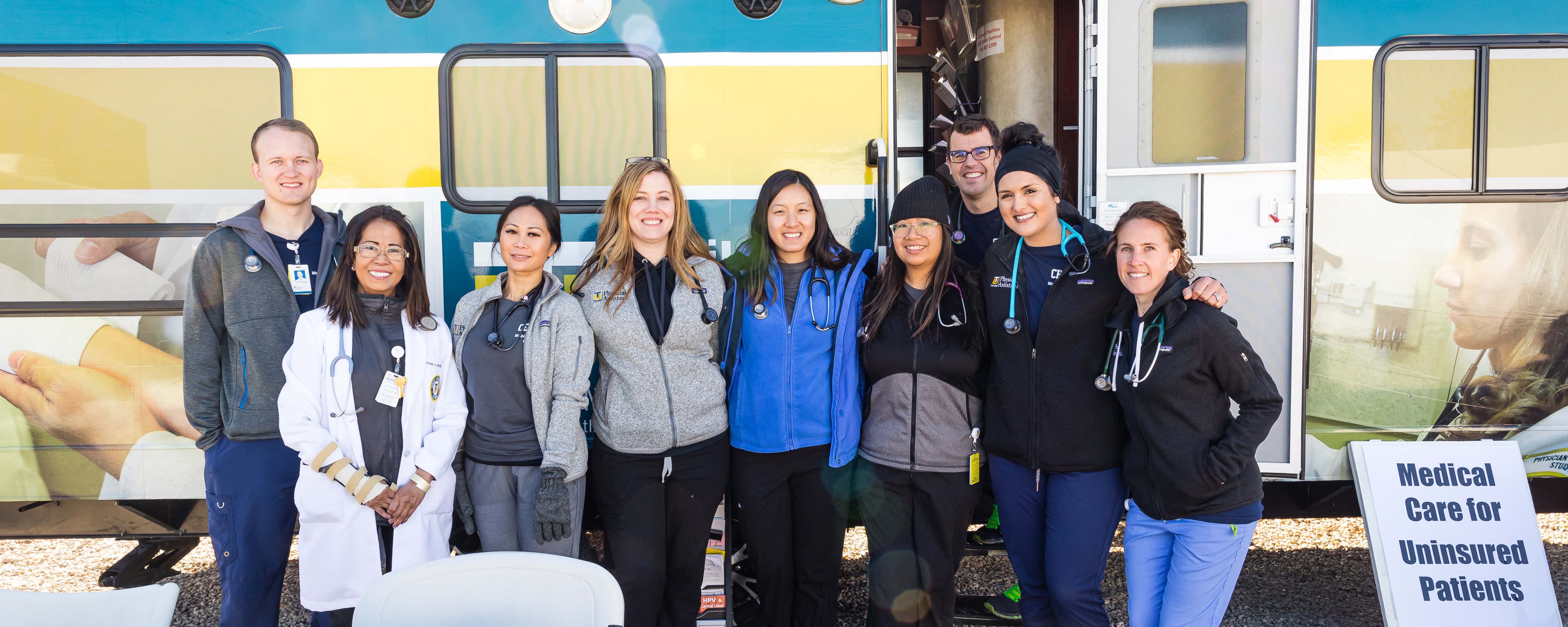 Students from the School of Physician Assistant Studies, School of Nursing, and School of Occupational Therapy provided free healthcare at Project Homeless Connect during the week of Thanksgiving.