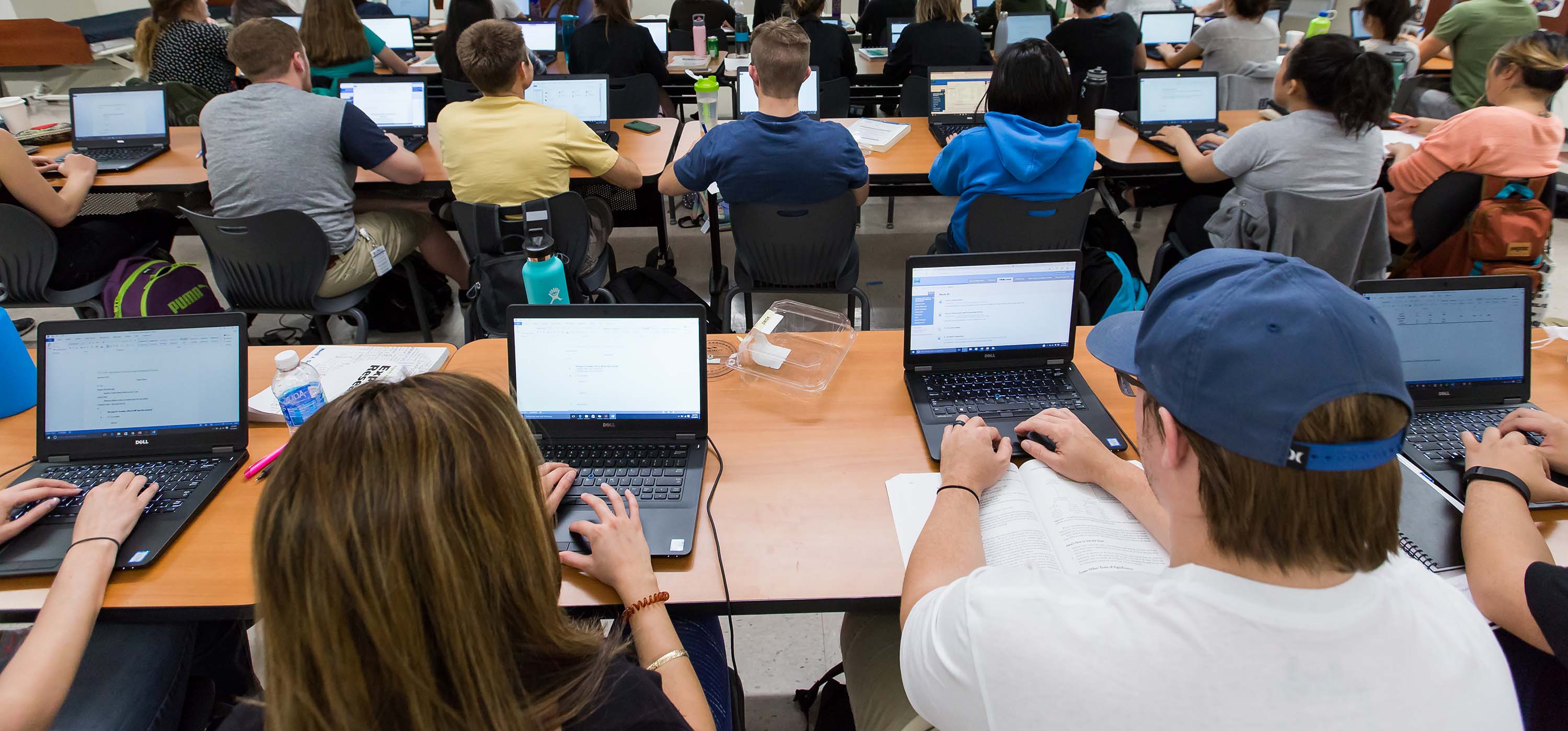 Students in a classroom. 