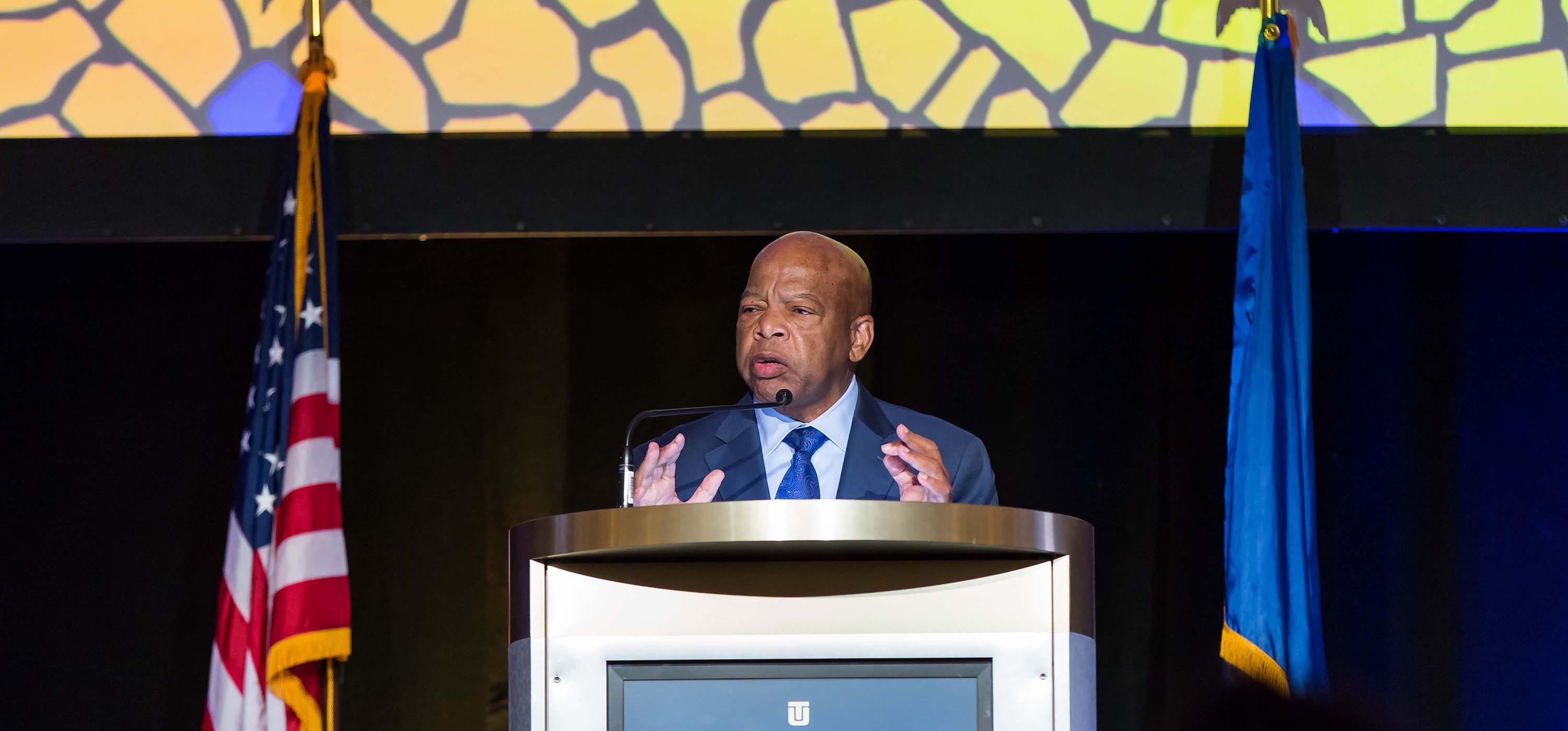 U.S. Congressman John Lewis delivering the keynote address at the 2018 Touro Gala.