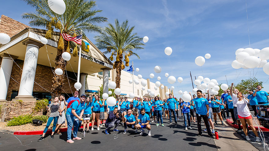 Students at the Unity Walk. 