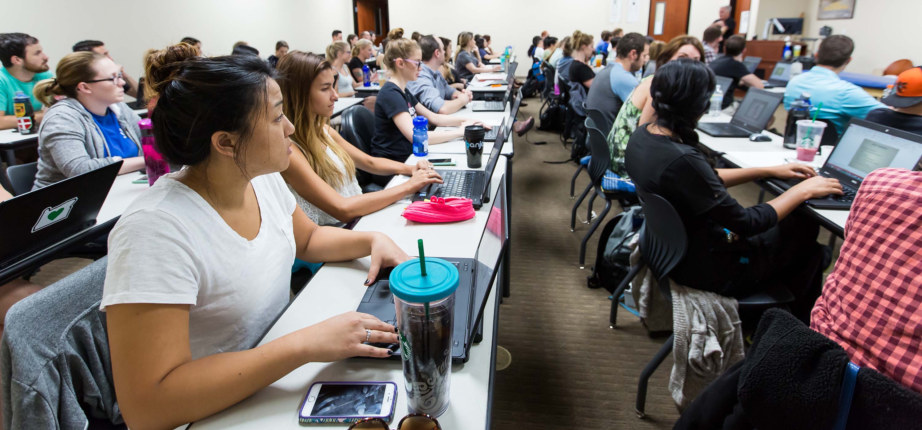 Students in a classroom. 