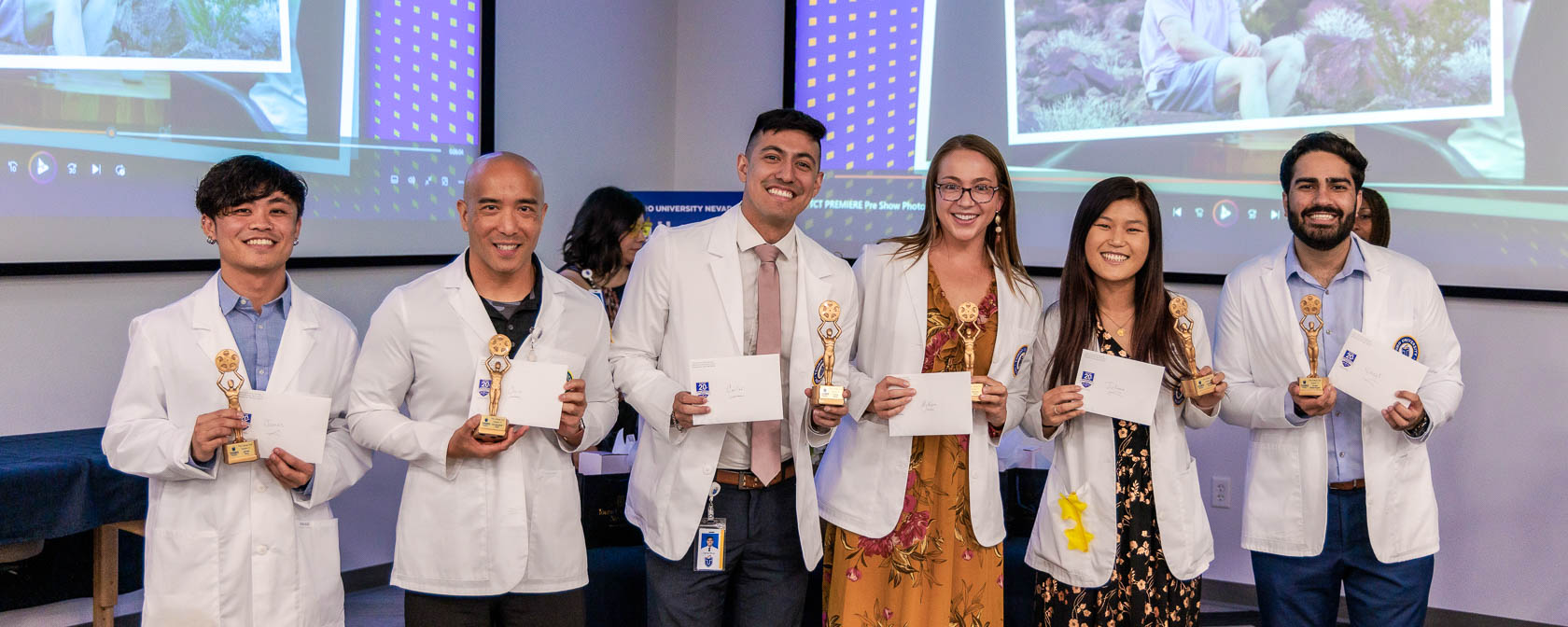 Touro Nevada students were presented with awards at the watch party for their participation in The College Tour episode.