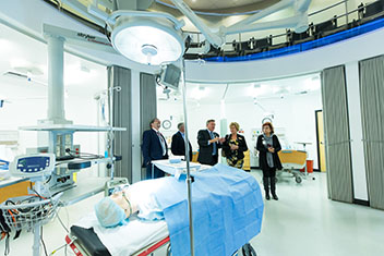 The interior of the Tang Regional Center for clinical simulation. 